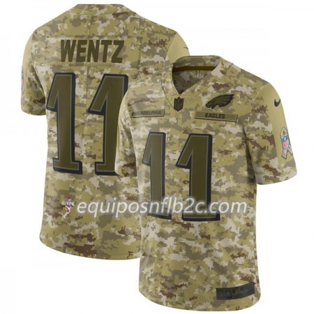 Camiseta Hombre NFL Philadelphia Eagles WENTZ 11 Nike Salute to Service